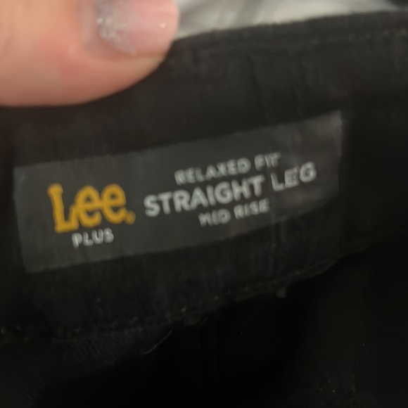 Lee new mid rise plus Sz 22w medium jeans black 30” inseam - Picture 12 of 12
